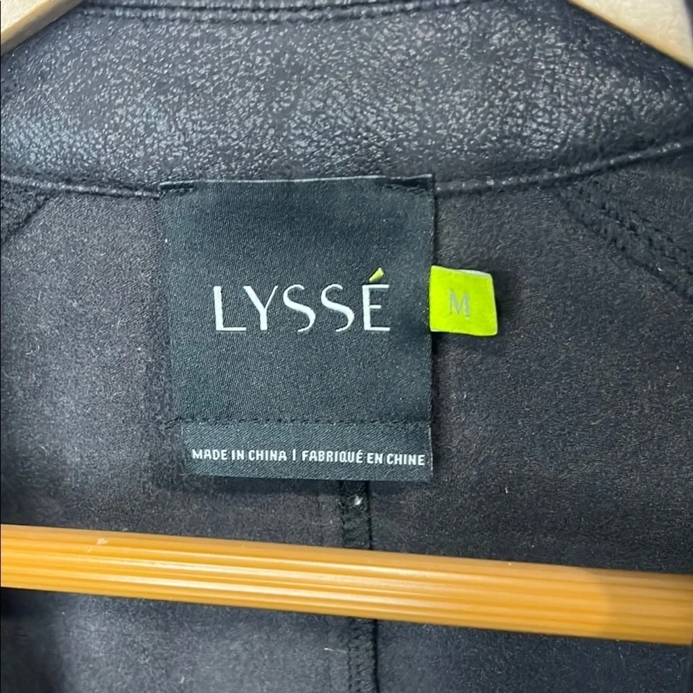 Lysse Black Vegan Suede Moto Jacket size medium